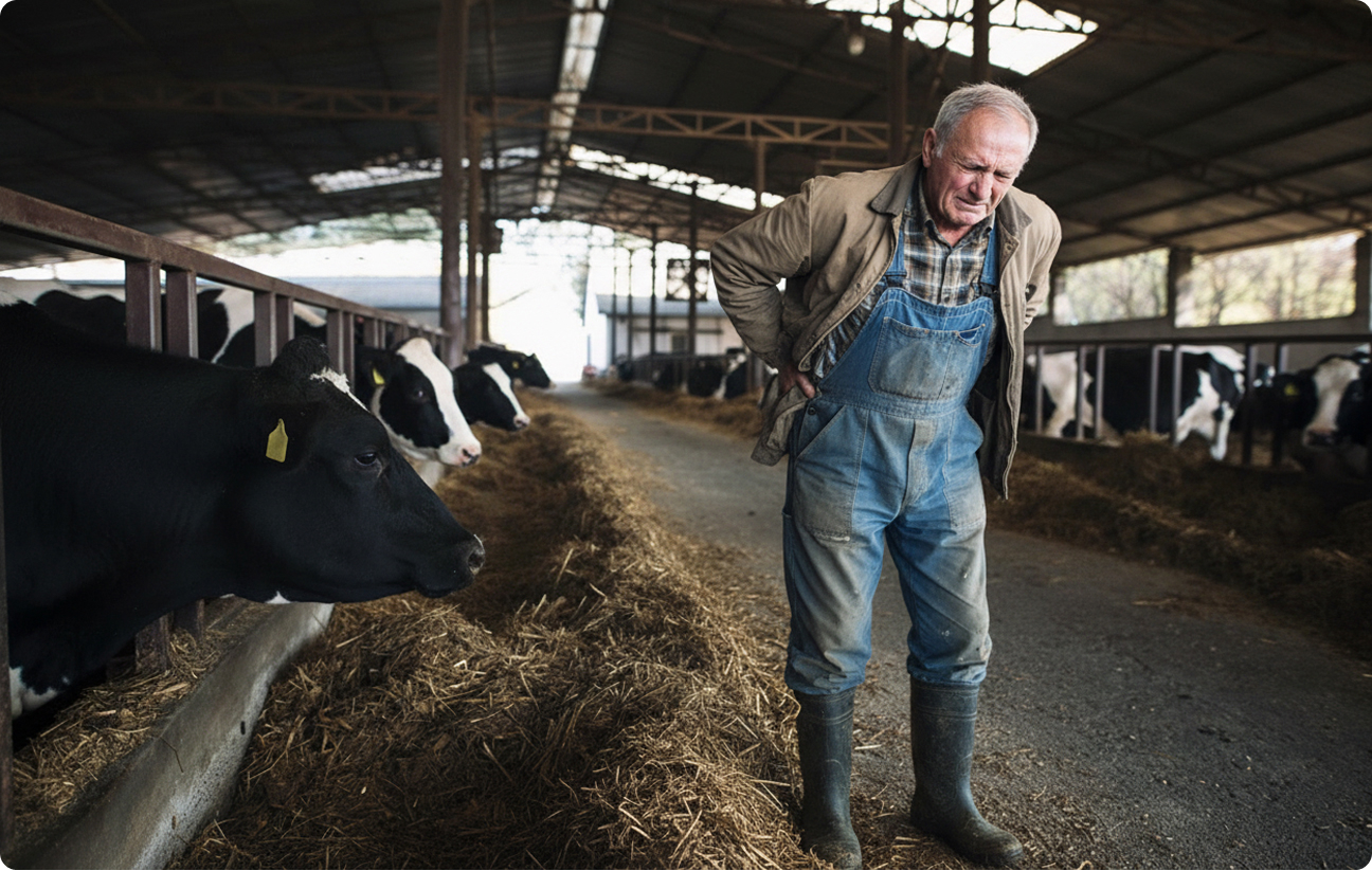 Mężczyzna z pasem dekompresyjnym